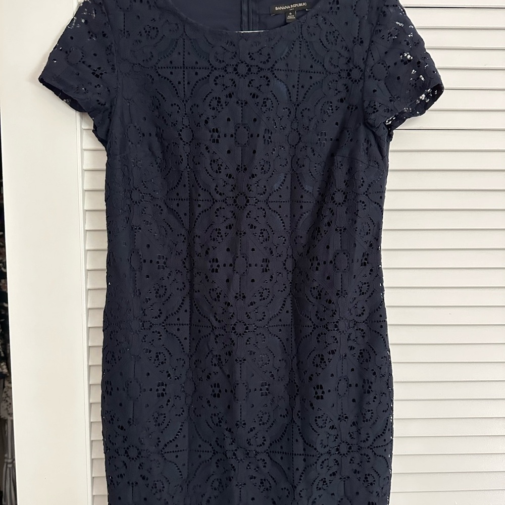 Banana Republic Navy Lace Dress